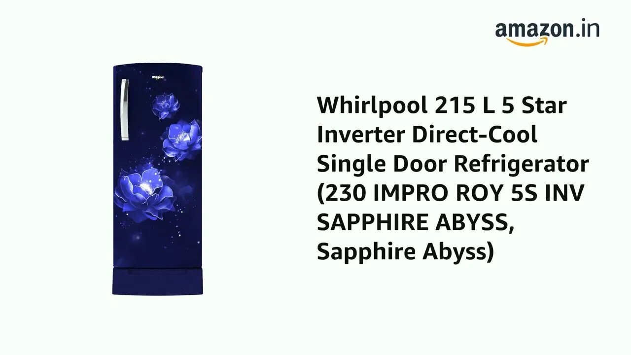 Whirlpool 215 L 5 Star Inverter Direct-Cool Single Door Refrigerator with Intellisense inverter