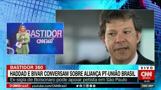 Haddad e Bivar conversam sobre aliança entre PT e União Brasil | CNN 360° @SHORTS CNN