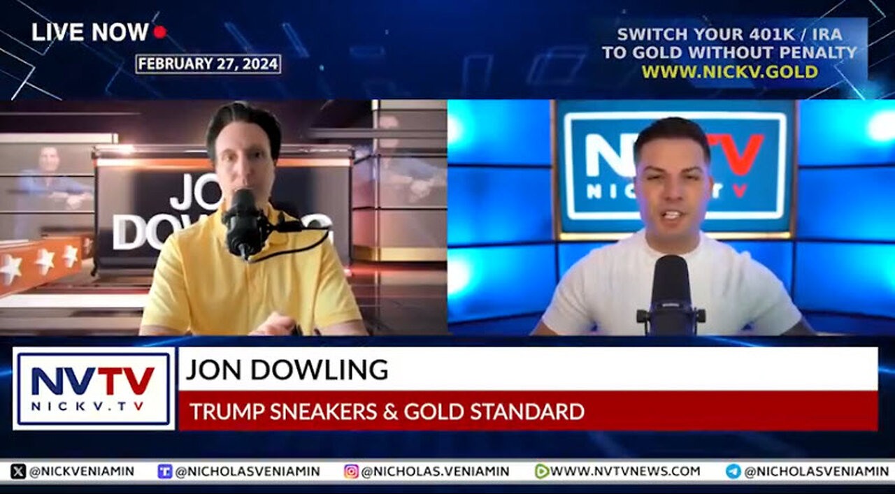 Jon Dowling Discusses Trump Sneakers & Gold Standard with Nicholas Veniamin