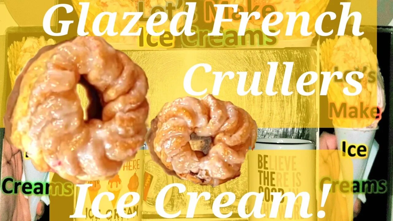 Ice Cream Making Glazed French Crullers