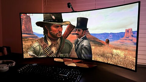 Red Dead Redemption Modded Looks AMAZING on a 45" LG UltraWide OLED | BEST Gaming Monitor with HDR