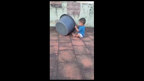 baby play on Terrace| babies funny videos