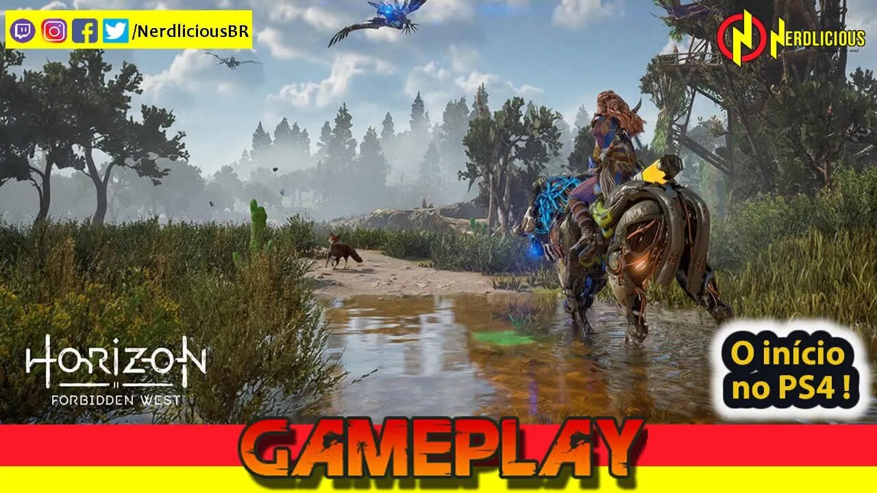 🎮 GAMEPLAY! Jogamos HORIZON: FORBIDDEN WEST no PS4 e ele tá lindão! Confira nossa Gameplay!