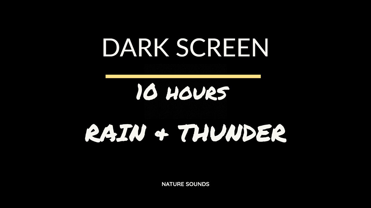 THUNDER and RAIN Sounds for Sleeping BLACK SCREEN | Sleep and Relaxation | Dark Screen Nature Sounds