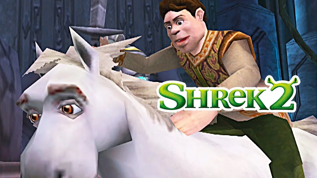 SHREK 2 (PS2) #14 - Shrek HUMANO! Burro CAVALO! (Legendado em PT-BR)