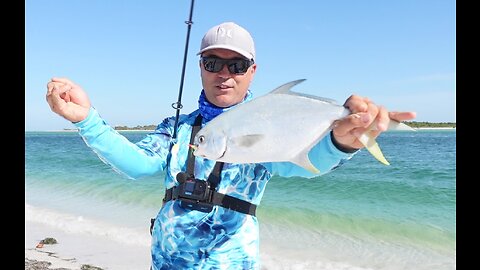 Beach fishing For Pompano🔥🔥