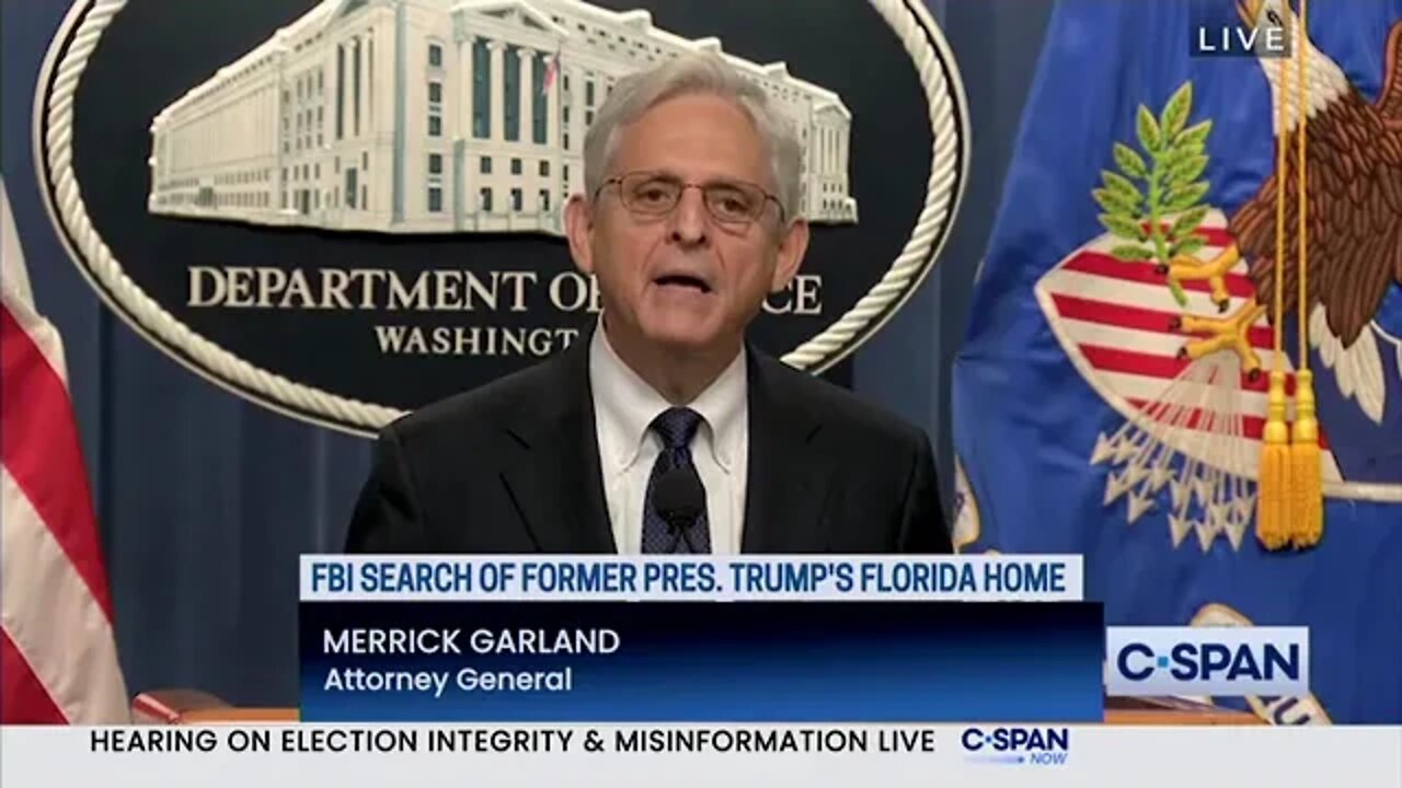 AG Garland: ‘I Personally Approved the Decision to Seek a Search Warrant in This Matter’