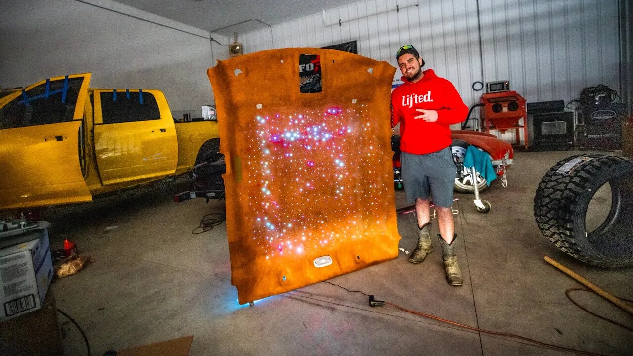 DIY $300 BROWN SUEDE STARLIGHT HEADLINER! (+ NEW SHOP EQUIPMENT!)