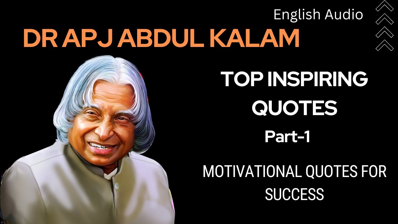 Dr APJ Abdul Kalam's Top Inspiring quotes with English Audio Part-1