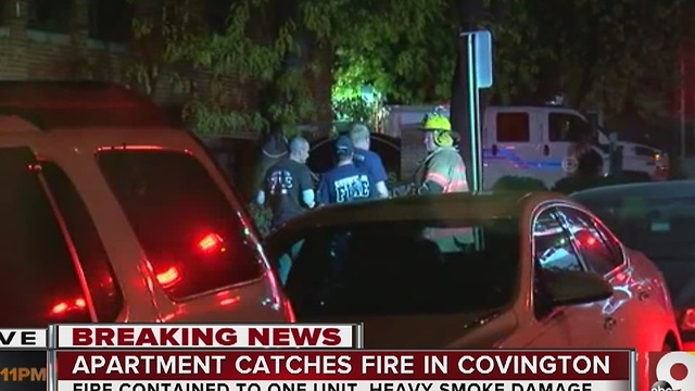 Apartment catches fire in Covington