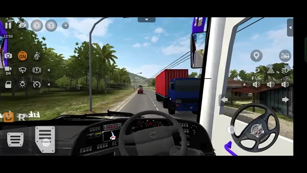 bus simulation Indonesia tour trip / volvo bus