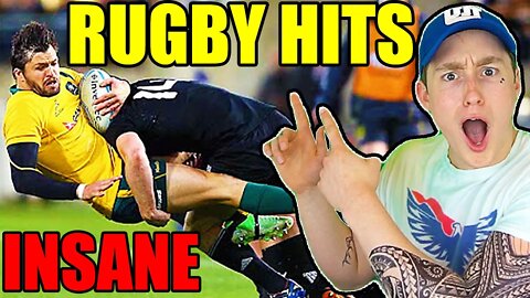 AMERICAN REACTS TO RUGBY HITS (insane...)
