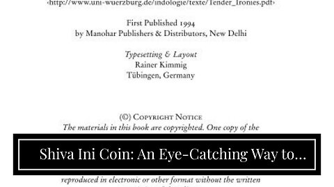 Shiva Ini Coin: An Eye-Catching Way to Celebrate the Life and Death of a Legend