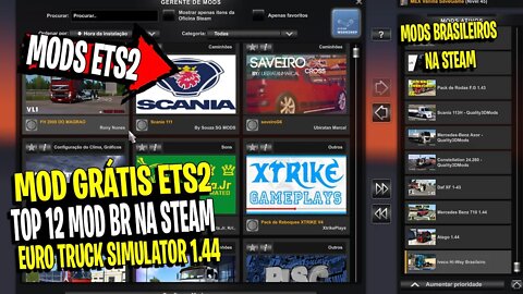 ▶️SAIU- TOP 12 MOD BRASILEIROS NA STEAM EURO TRUCK SIMULATOR 2 1.44