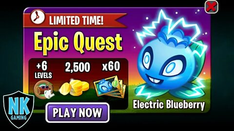 PvZ 2 - Epic Quest: Electric Blueberry