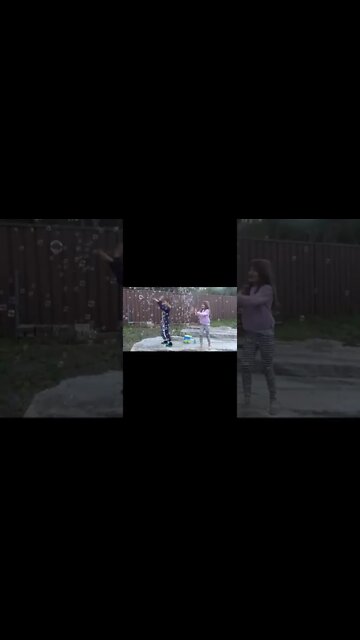 #Shorts Outside with Our Volcano Bubble Machine 100,000 Bubbles