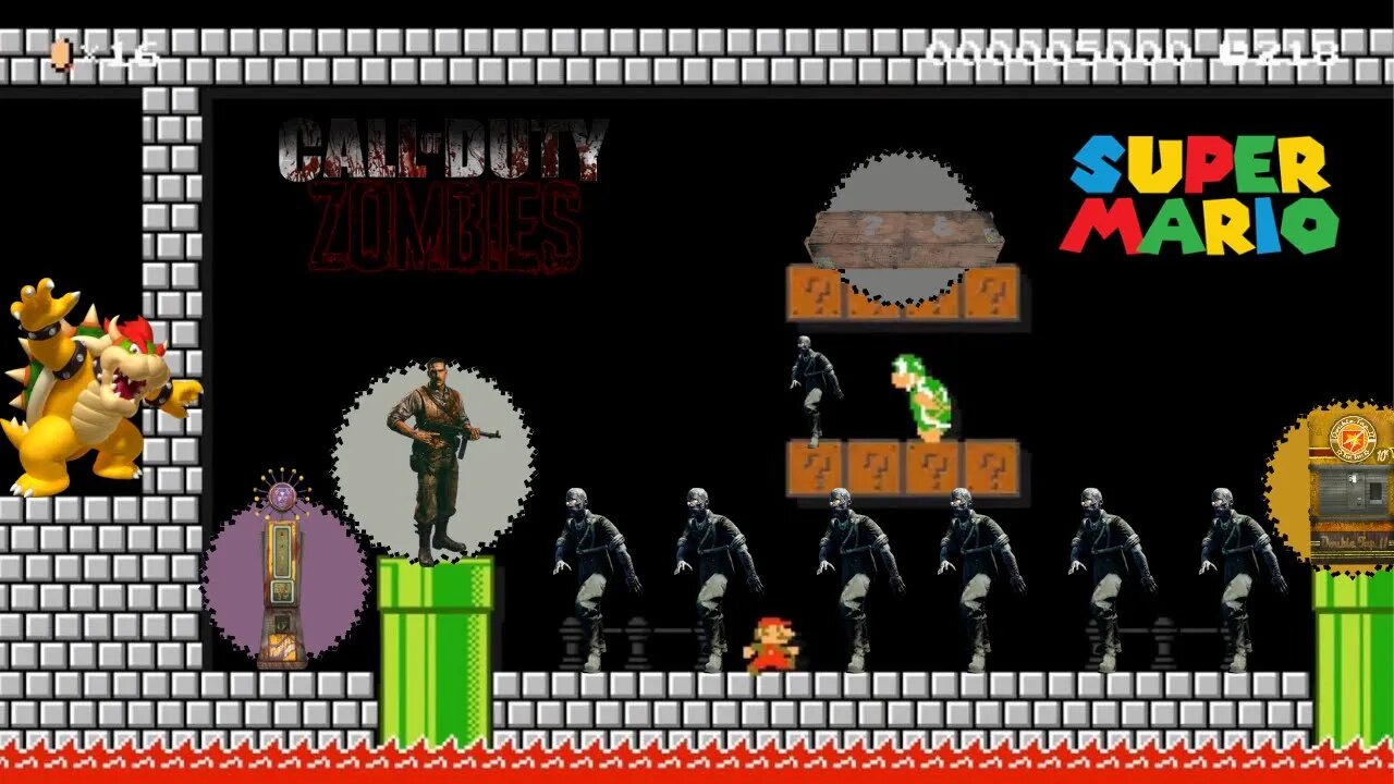 Super Mario 8-4 Zombies