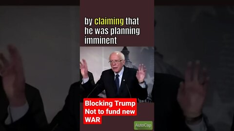 Bernie Sanders Blocking TRUMP funding war on Iran #trump #russia #berniesanders #iran