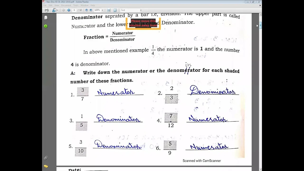 Maths A class 4 3 4 21