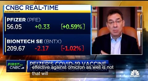 Pfizer CEO: We're Working On A Omicron Specific Vaccine