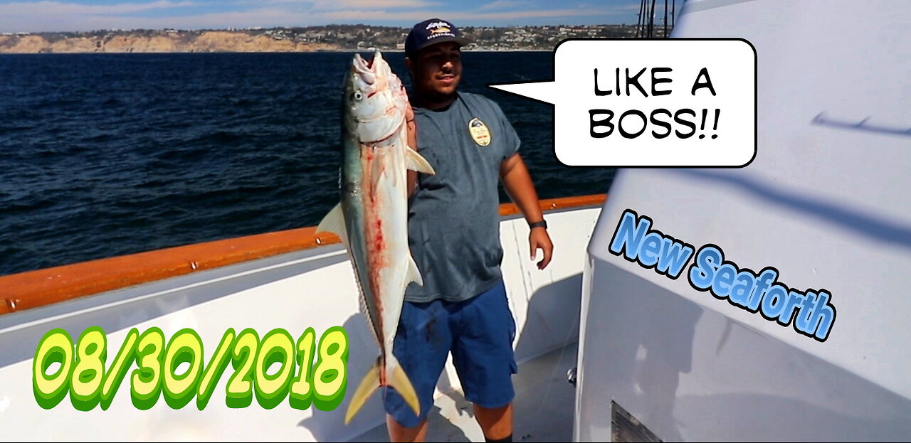(48) 08/30/2018 - LEVI GETS OWNED BY HIS FIRST YELLOWTAIL - NEW SEAFORTH