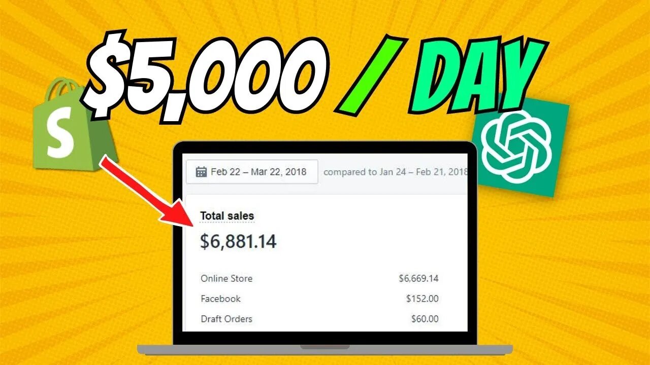 How I Make $5000/DAY With Dropshipping Using Ai Chatgpt - Step-by-Step Tutorial [500AISIDEHUSTLE]