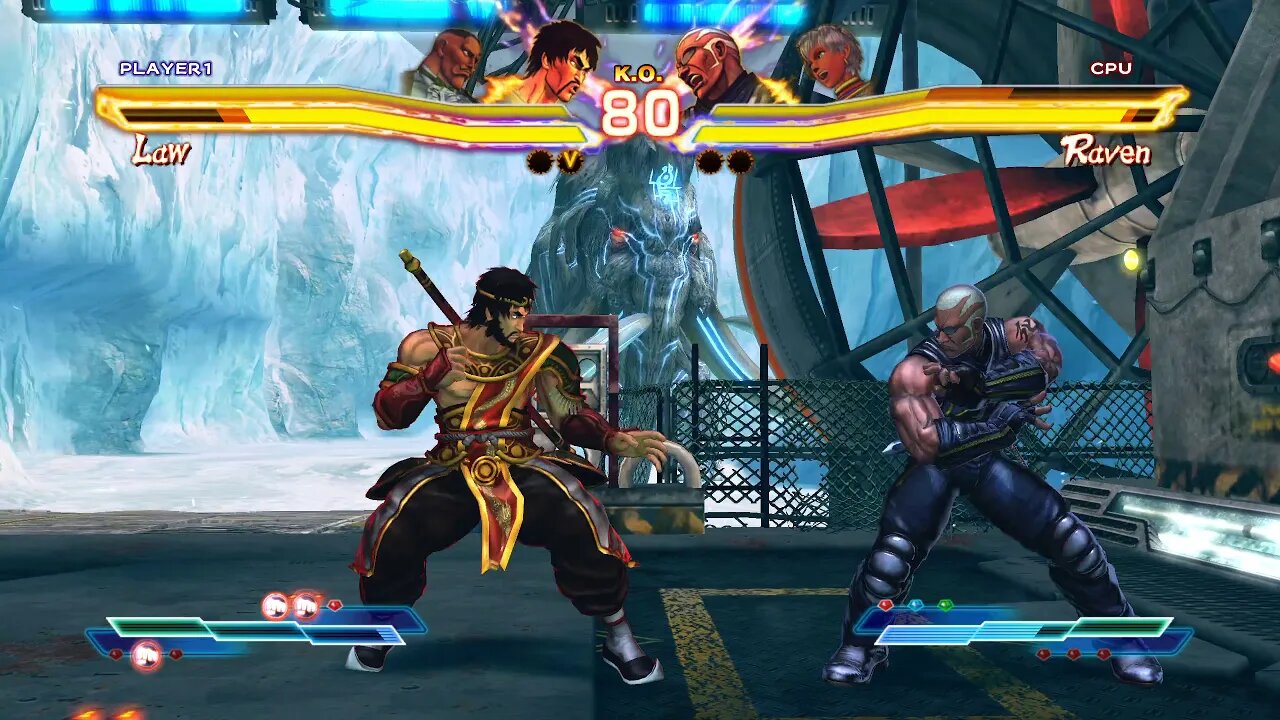 Street Fighter X Tekken: Law (Alternate Costume) & Dudley vs Elena & Raven - 1440p No Commentary