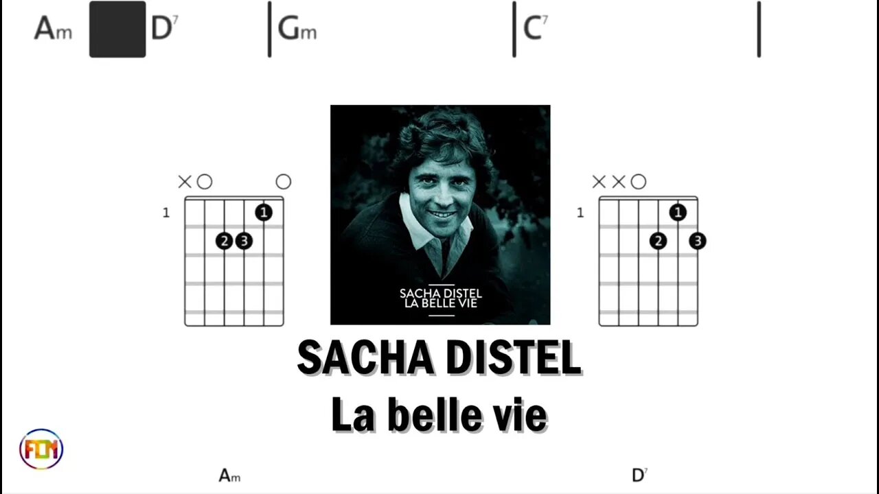 SACHA DISTEL La belle vie - (Chords & Lyrics like a Karaoke) HD