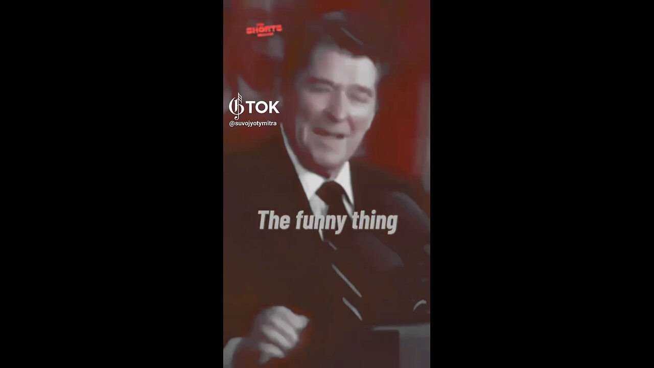 Ronald Reagan tells a political joke