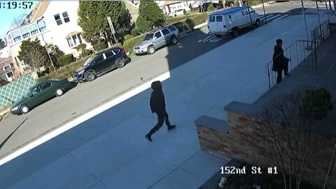 Pathetic loser pushes elderly woman down stairs & procedes to rob her.