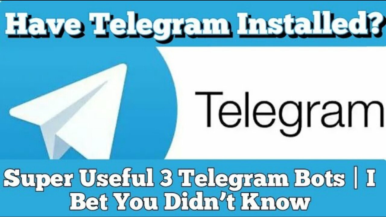 Super Useful 3 Telegram Bots | I Bet You Didn’t Know