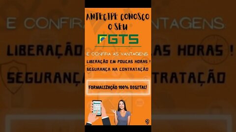 conte com a gente para antecipar o seu FGTS #foryou #viral #youtubeshorts #youtuber