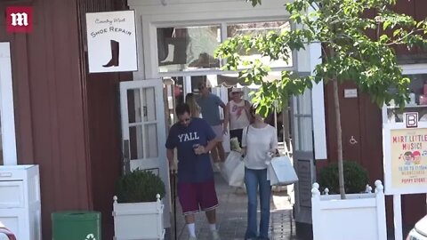 Video: Adam Sandler uses a cane to get breakfast with his wife Jackie