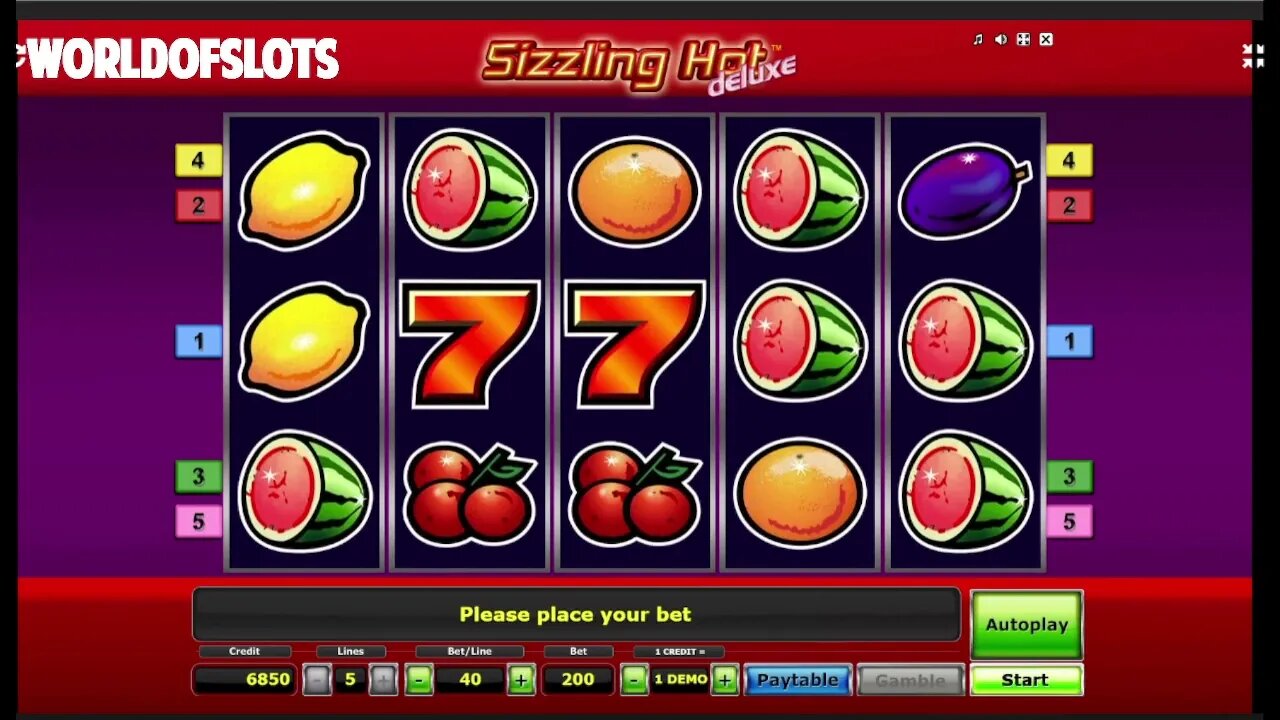 Sizzling Hot Deluxe Novomatic Slot