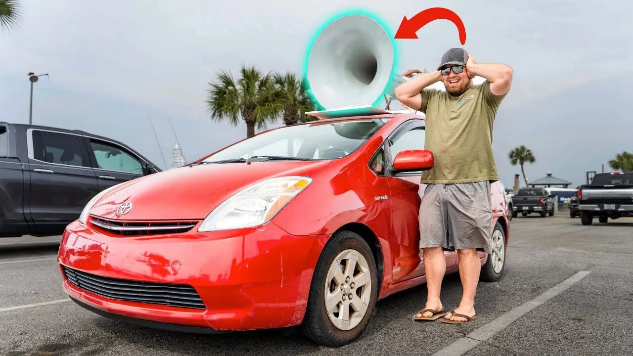 I put a CRUISE SHIP HORN on my PRIUS (NEIGHBORS HATE ME)