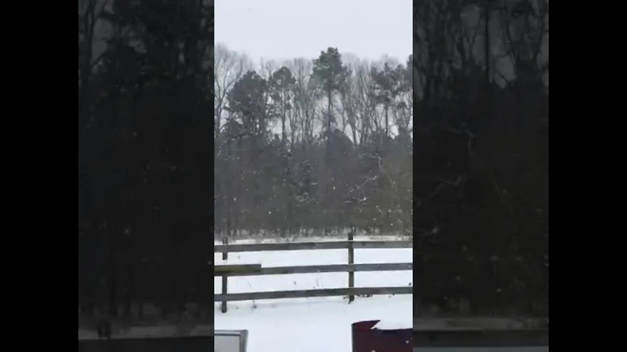 Snow Coming Down In Warren Arkansas