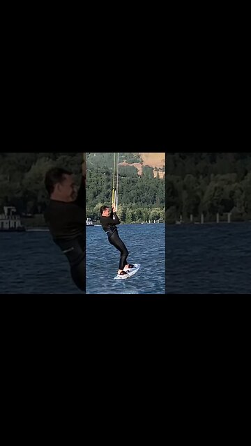 Flying man, water, air, wind super amazing wind surfing 🏄‍♂️ in the wind air water 💦 enjoying life