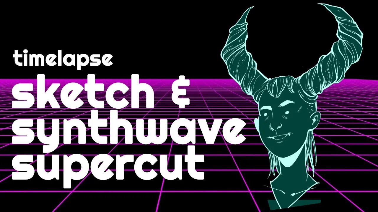 Timelapse Sketch Synthwave Supercut #clipstudiopaint