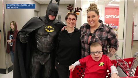 Batman takes 30 children holiday shopping in Lakewood