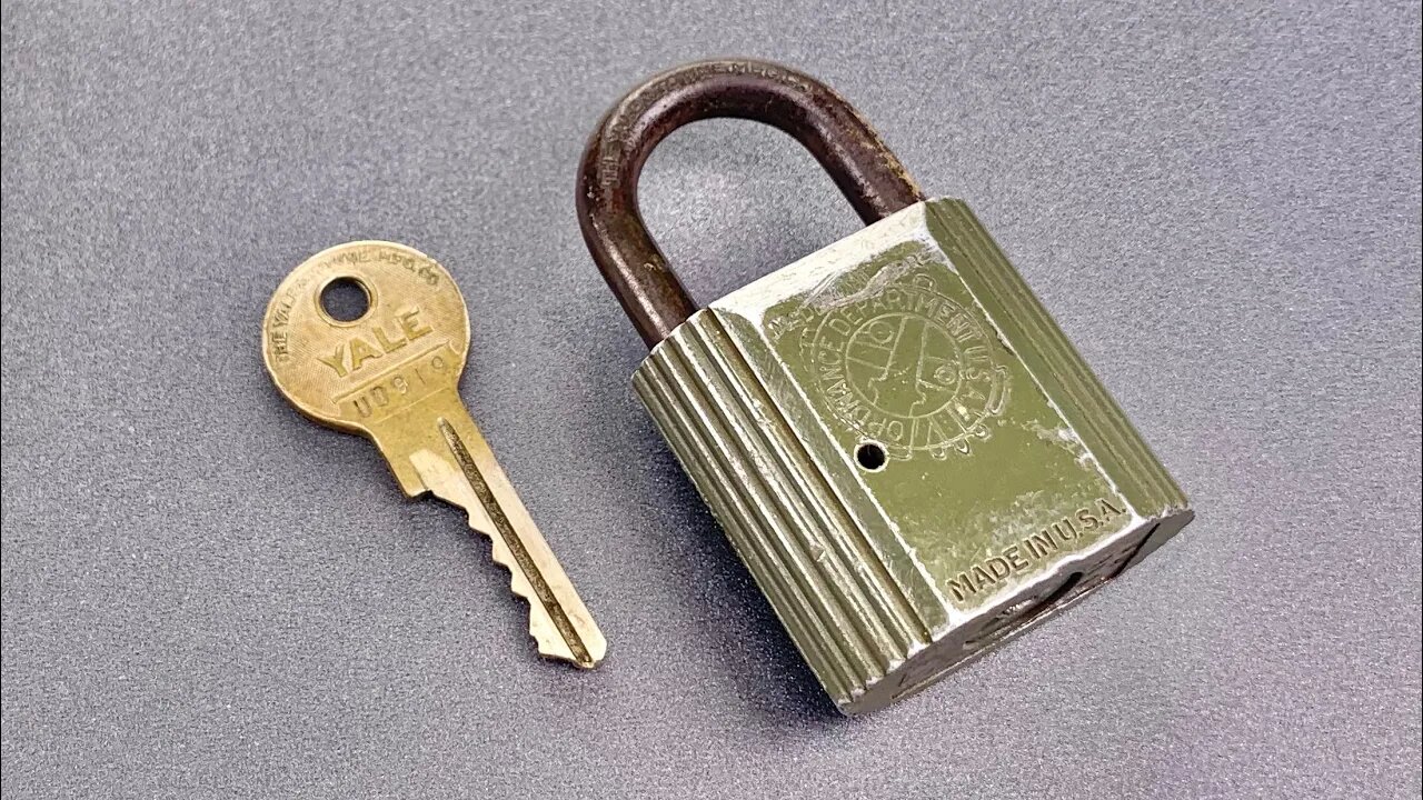 [1231] WWII-Era Army Ordnance Department Padlock Picked (Yale 797)