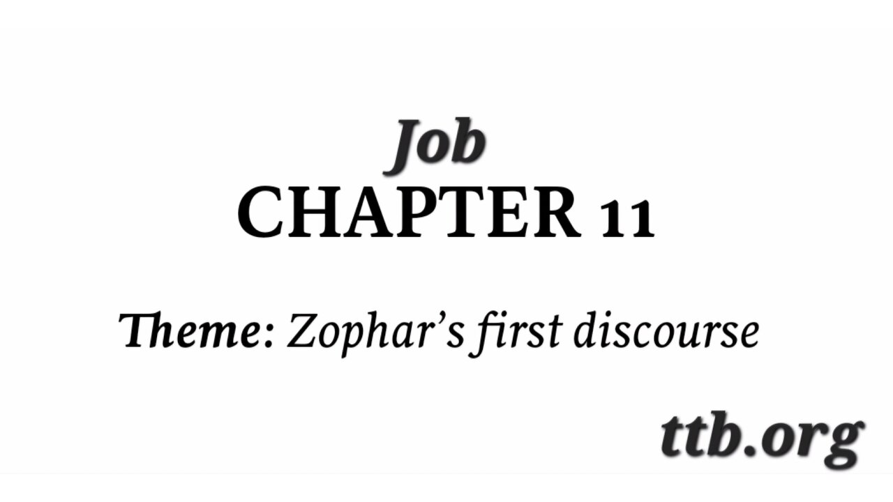 Job Chapter 11 (Bible Study)