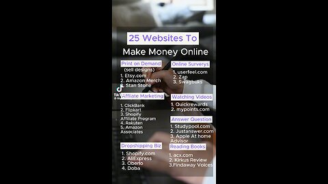 25 websites helps to earn online money