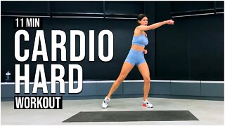 11 Min de CARDIO HARD | QUEIME MUITA CALORIA | Treino dinâmico | Em Casa | Sem Equipamento