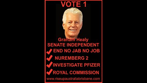 Graham Healy Intro Video for Independent Qld Senate Candidate