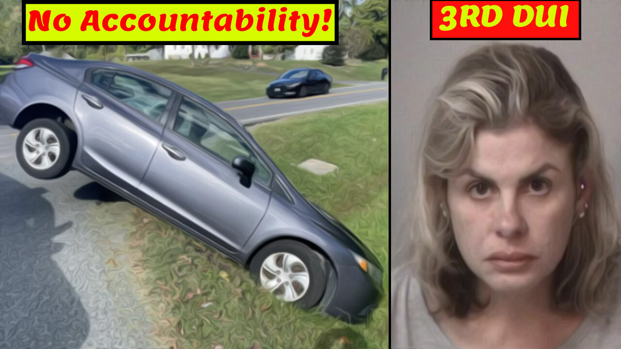 Woman charged 3rd DUI 🍻 offense, resisting arrest after crashing car in ditch❗ No Accountability 🤔✅