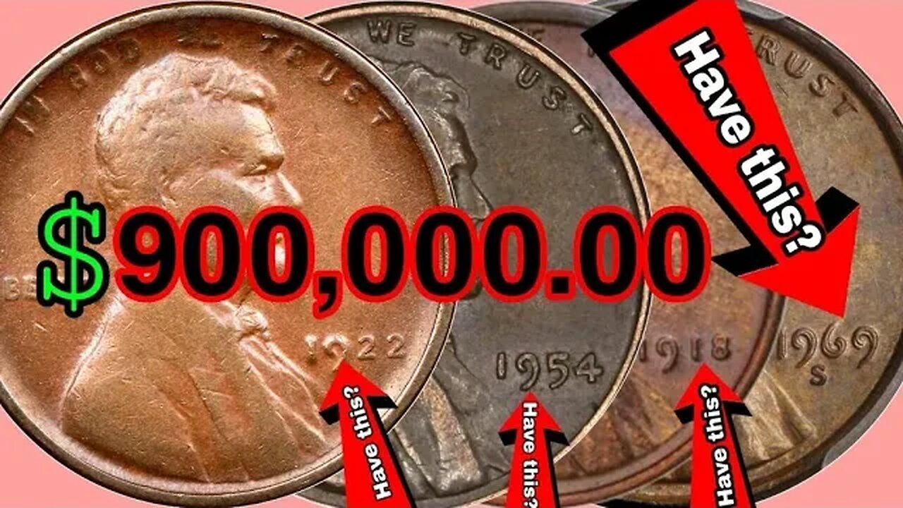 Top 4 most valuable pennies 1918 to 1969 most Expensive coins worth lot money Coins worth money!