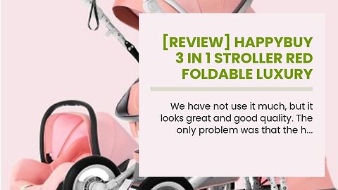 [REVIEW] Happybuy 3 in 1 Stroller Red Foldable Luxury Baby Stroller Anti-Shock Springs High Vie...