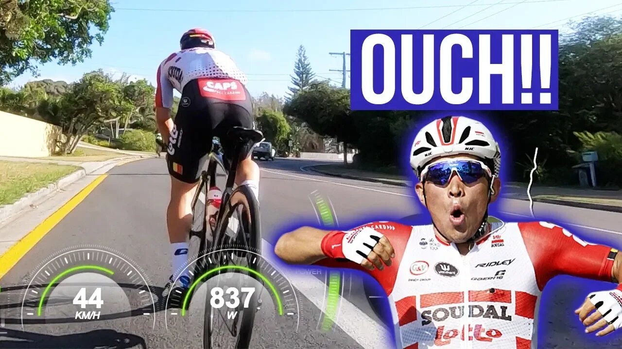 Watch Caleb Ewan Tear My Legs Off (in the local bunch ride)