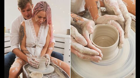 Heart-shaped ceramic bowl made by a couple 💕 #potteryideas #pottery