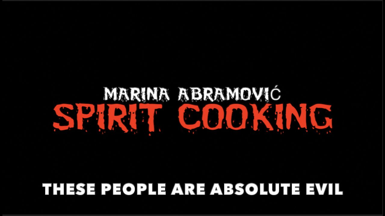 MARINA ABRAMOVIĆ - "SPIRIT COOKING"